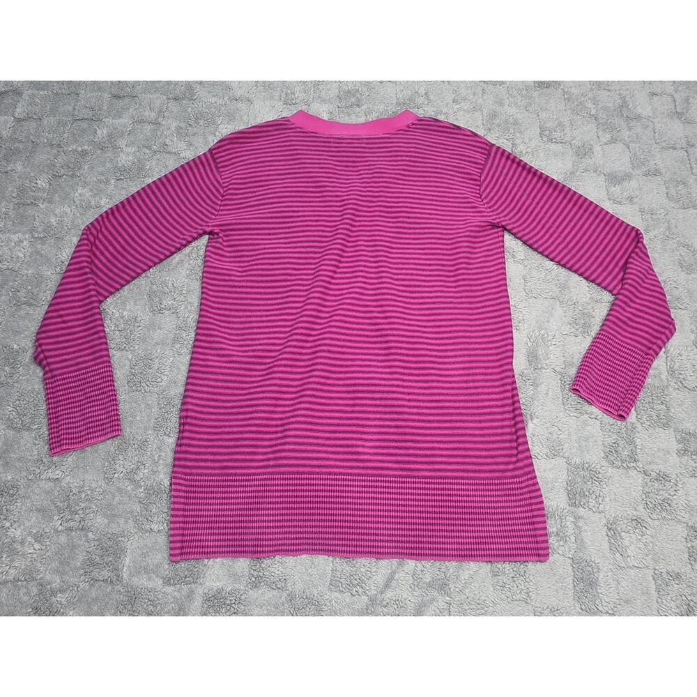 VTG Tommy Hilfiger Women's Pink And Purple Knit Long Sleeve Shirt Size Small - Picture 12 of 15